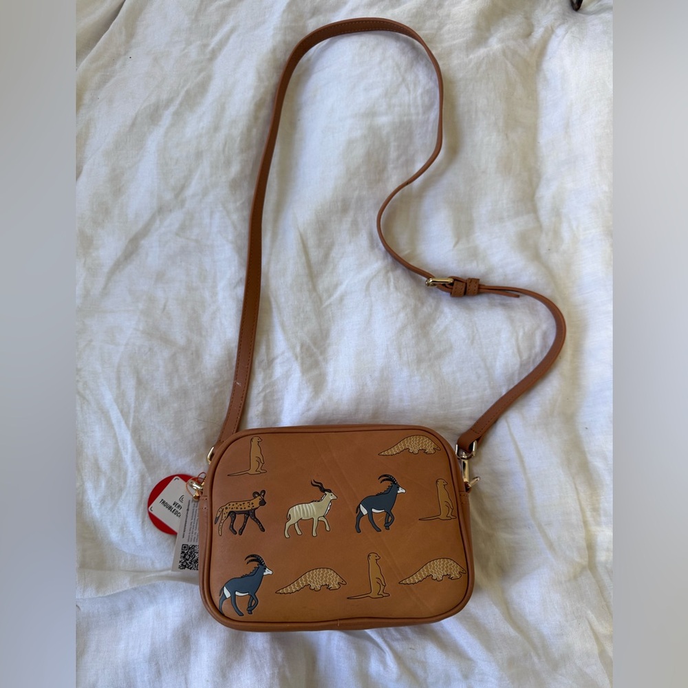 Very Troubled Child NEW tan camera bag $499 retail Savannah collection